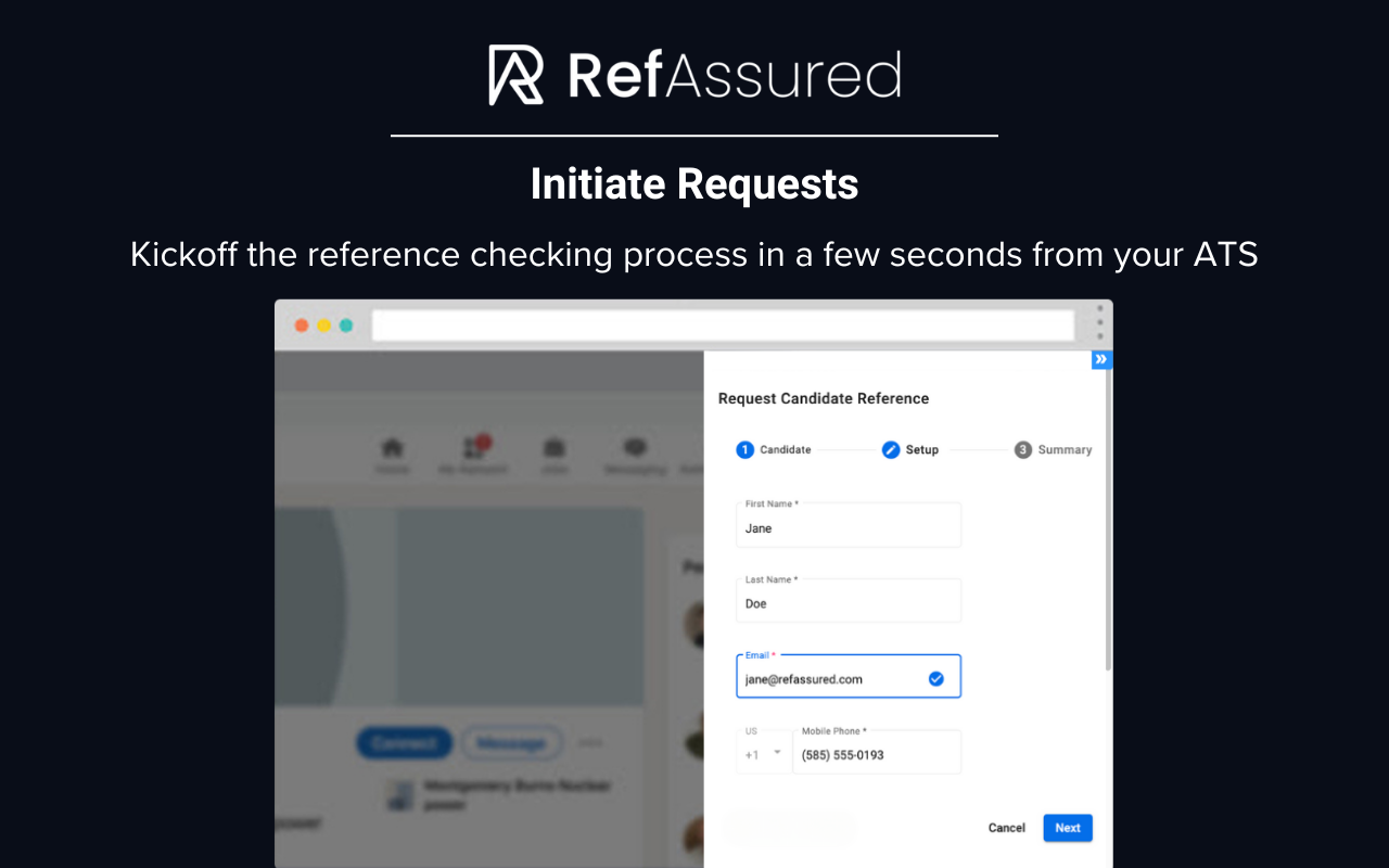 RefAssured Connect – reference insights and candidate data